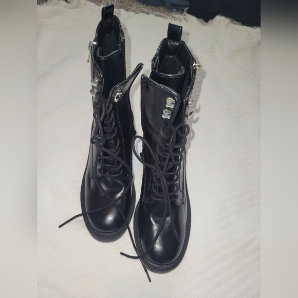 MIA Black Combat & Moto Boots - Picture 2 of 5